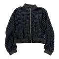 Zara Black Mesh Bomber Jacket - Size Medium