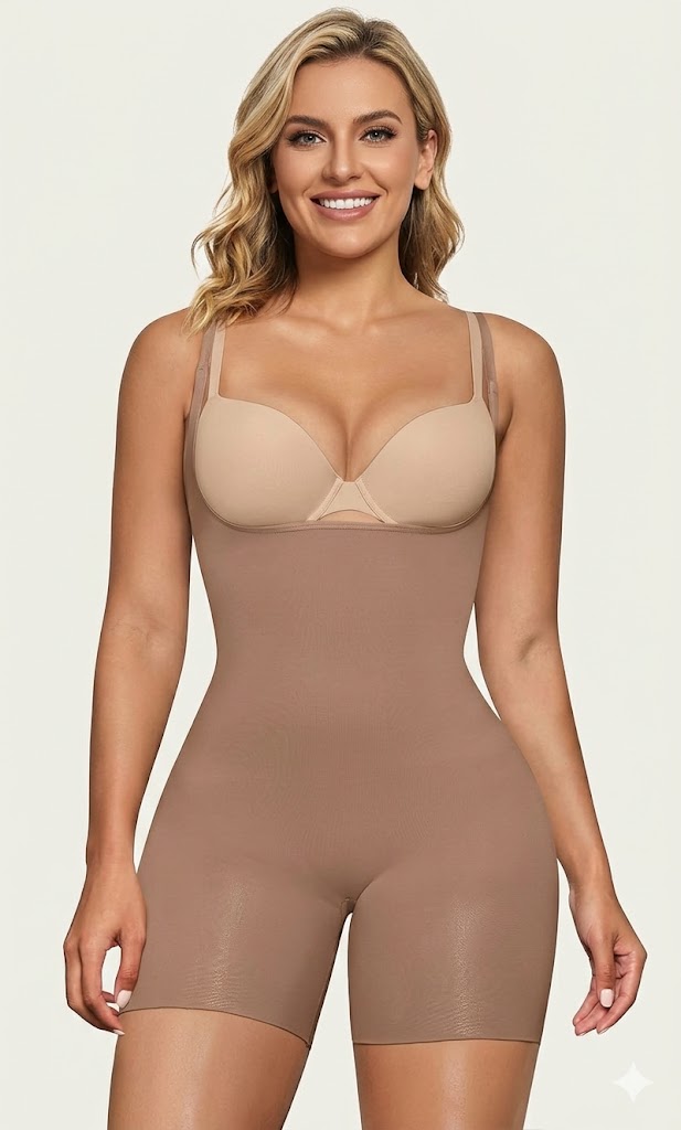 Open Bust Shapewear Tummy Control Bodysuits For Women Seamless Compression High Waisted Body Shaper